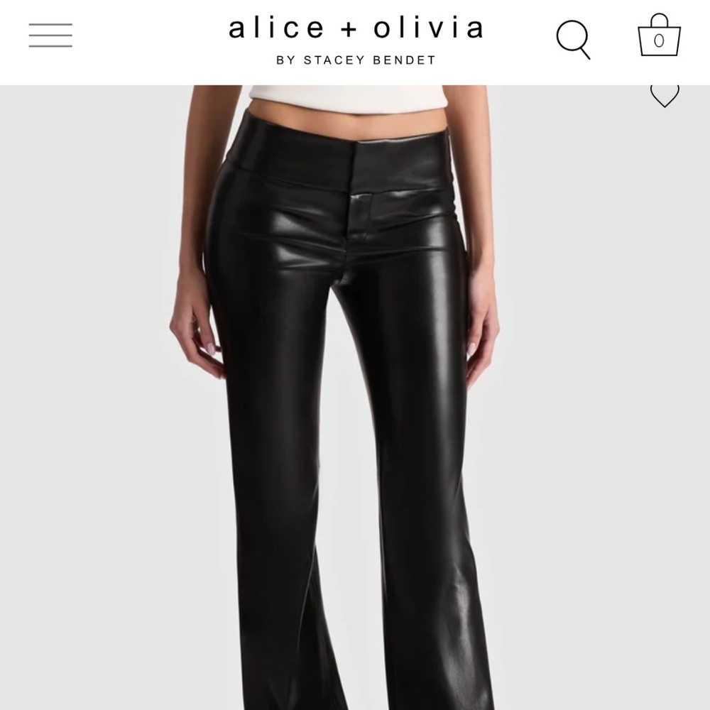 Alice + Olivia vegan leather pants